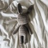 Hand-crocheted brown TOFFEE the Bunny - Recycled cotton - 36 cm