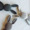 Hand-crocheted ROAN the Bunny - Recycled cotton - 36 cm