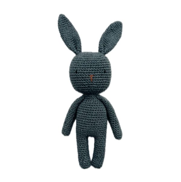 Hand-crocheted ROAN the Bunny - Recycled cotton - 36 cm