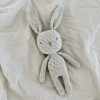 Hand-crocheted creamy white LUMO the Bunny - Recycled cotton - 36 cm