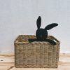 Hand-crocheted black MIO the Bunny – Recycled cotton – 36 cm