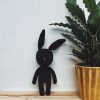 Hand-crocheted black MIO the Bunny – Recycled cotton – 36 cm